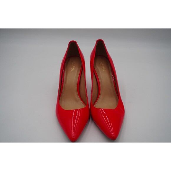Michael Kors Flex Patent Glossy Leather Coral High Heels Pump Size 8.5M - Picture 2 of 11